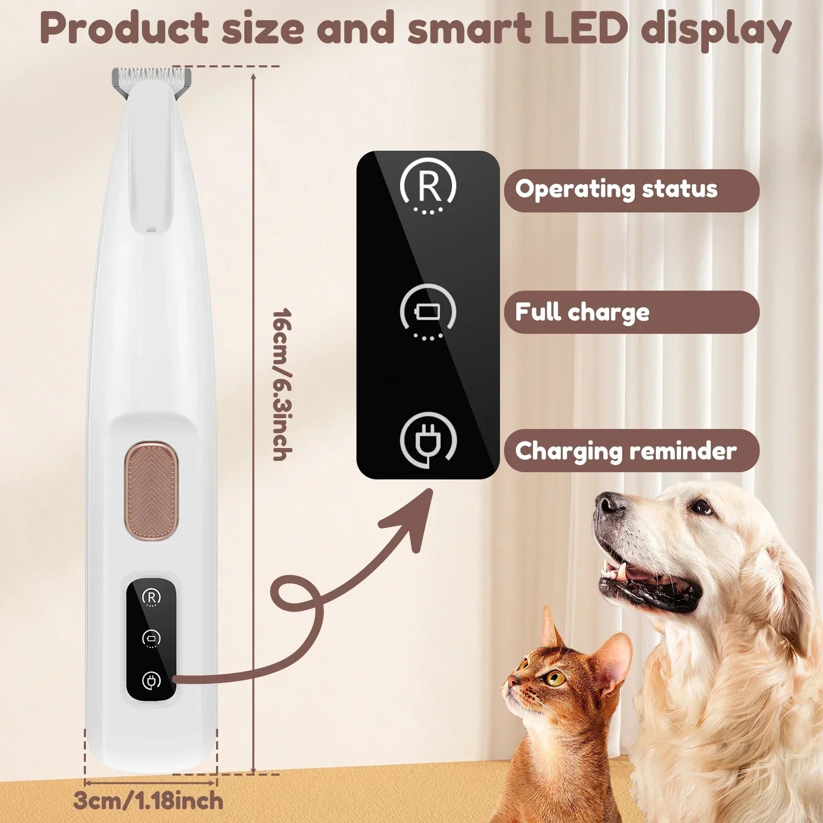 LED Pet Grooming Clippers